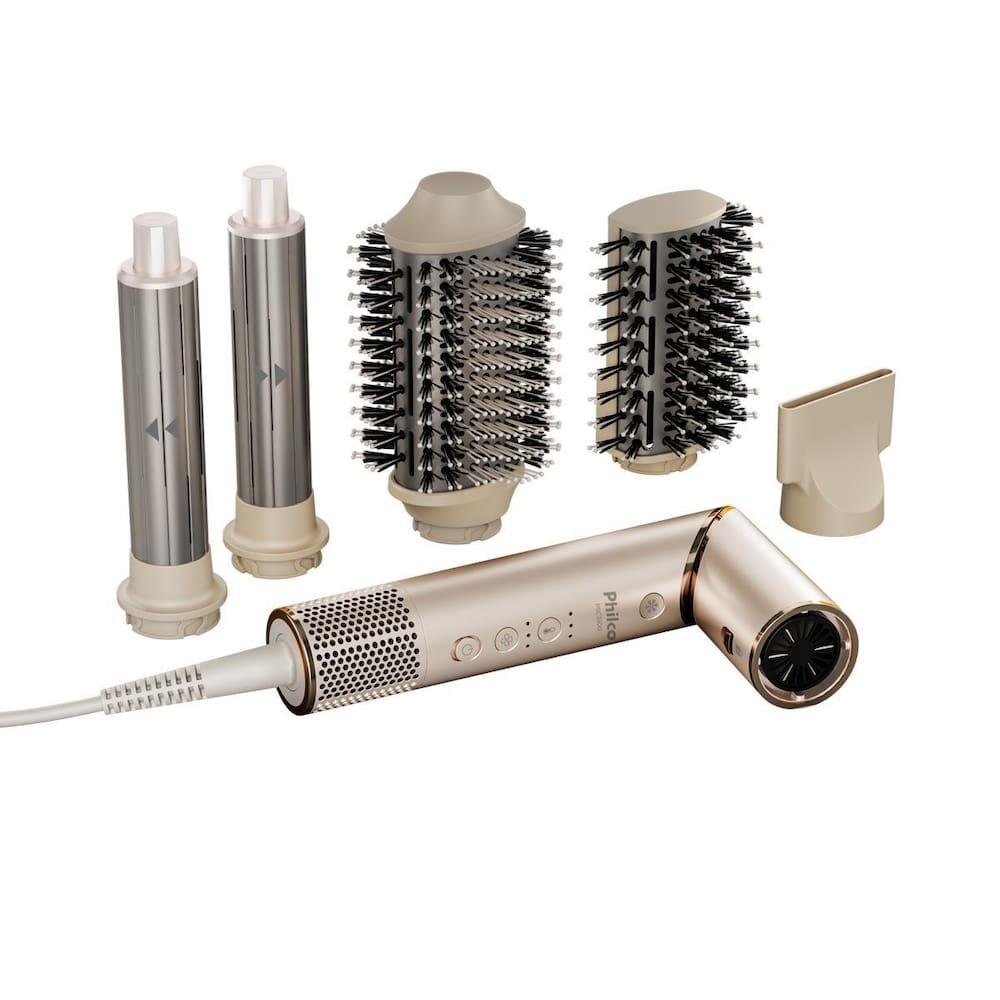 Secador de Cabelos Philco PSC3500 4 em 1 Dobrável Íon Tourmaline 3 Temperaturas + 3 Velocidades 1450W Dourado - 1