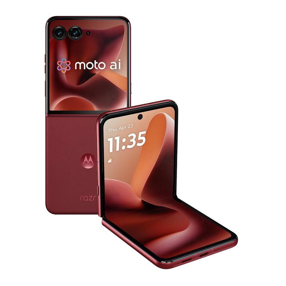 Smartphone Motorola Razr 60 Ultra 5G Vermelho 1TB, 16GB RAM + 16GB Ram Boost, Tela Dobrável 7.0" pOLED e Externa 4", Câmera Traseira 50MP e IP48 - 1