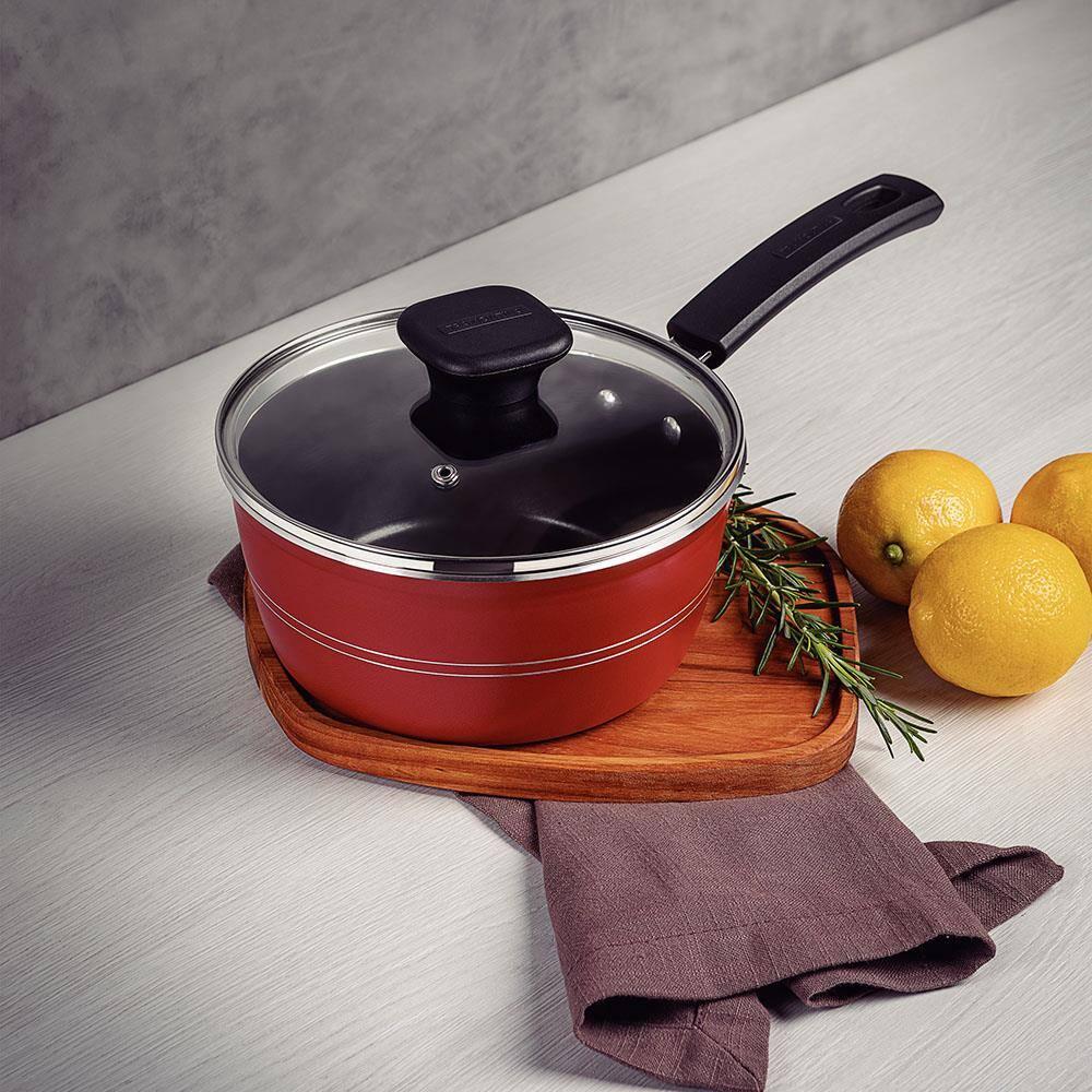 Panela Tramontina Sicília em Alumínio com Revestimento Interno e Externo em Antiaderente Starflon Excellent 16 cm – Vermelha - 3