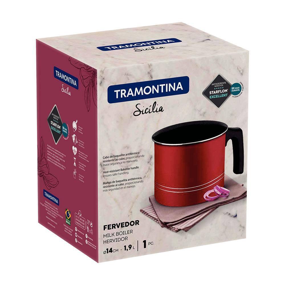 Fervedor Tramontina Sicília em Alumínio com Revestimento Interno e Externo em Antiaderente Starflon Excellent Vermelho - 1,9 L - 2