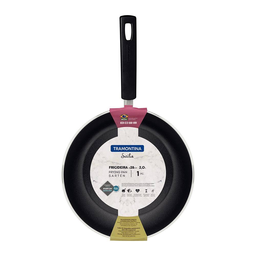 Frigideira Tramontina Sicília em Alumínio com Revestimento Interno e Externo Antiaderente Starflon Excellent 28cm - Vermelha - 3