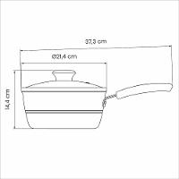 Panela Tramontina Sicília em Alumínio com Revestimento Interno e Externo em Antiaderente Starflon Excellent 20 cm – Vermelha - 3