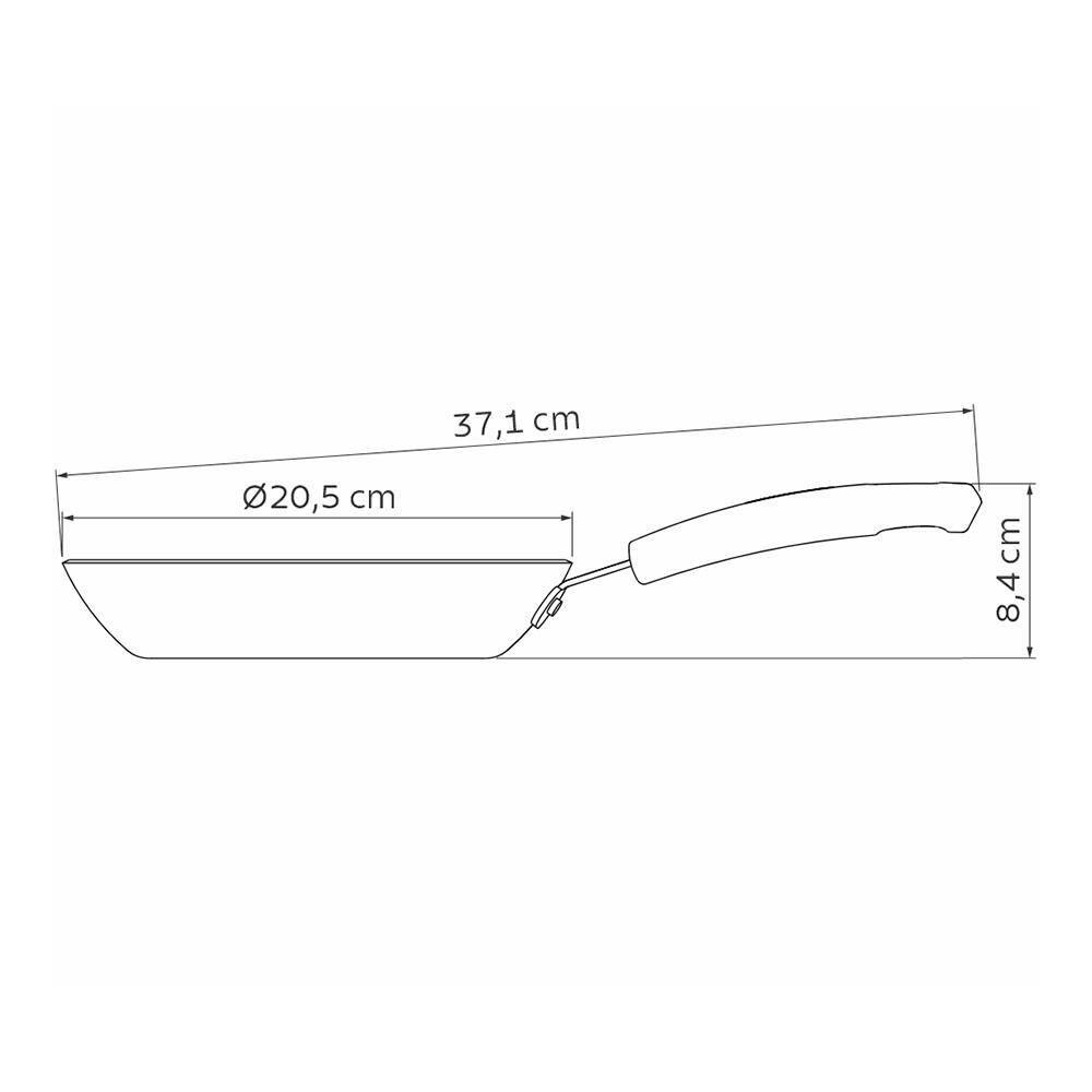 Frigideira Tramontina Sicília em Alumínio com Revestimento Interno e Externo Antiaderente Starflon Excellent 20cm - Vermelha - 6