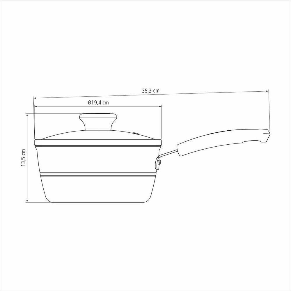 Panela Tramontina Sicília em Alumínio com Revestimento Interno e Externo Antiaderente Starflon Excellent 18cm - Avelã - 3
