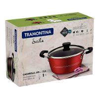 Caçarola Tramontina Sicília em Alumínio com Revestimento Interno e Externo Antiaderente Starflon Excellent 20cm - Vermelha - 2