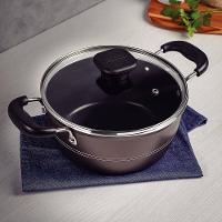 Caçarola Tramontina Sicília em Alumínio com Revestimento Interno e Externo Antiaderente Starflon Excellent 24cm - Avelã - 2