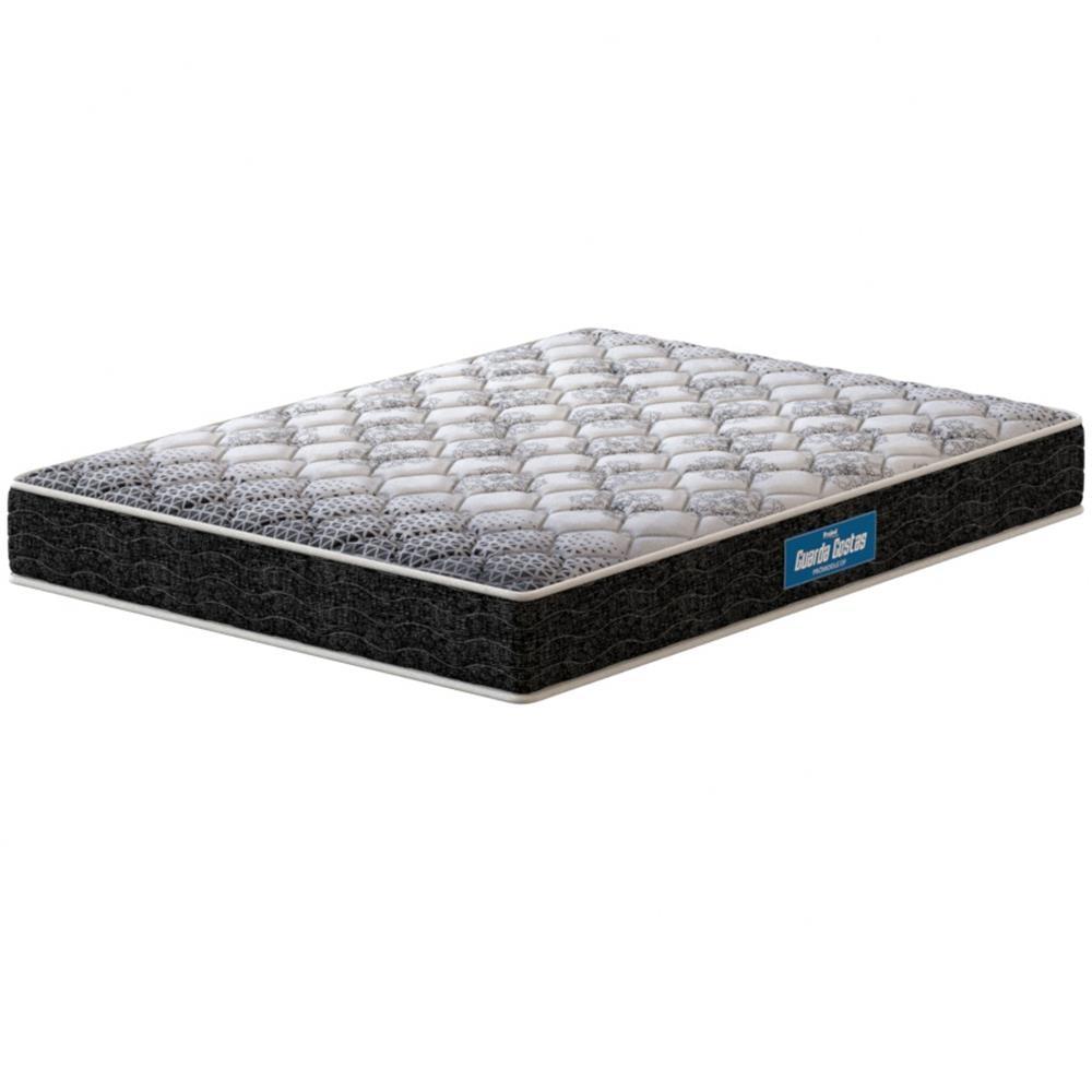 Colchão King Size Probel Guarda Costas Promiddle Espuma D28 22x193x203cm - Branco/Preto - 1