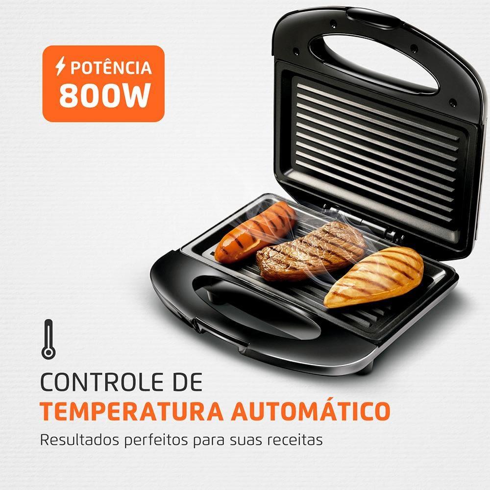 Sanduicheira Mondial Grill S-07 - Preto/Inox - 5