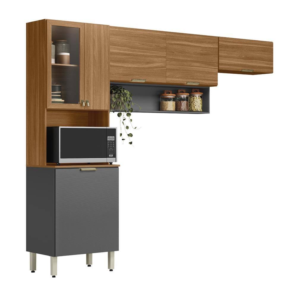 Cozinha Compacta Demóbile Aspen com 6 Portas e 2 Prateleiras - 250cm de largura - 4