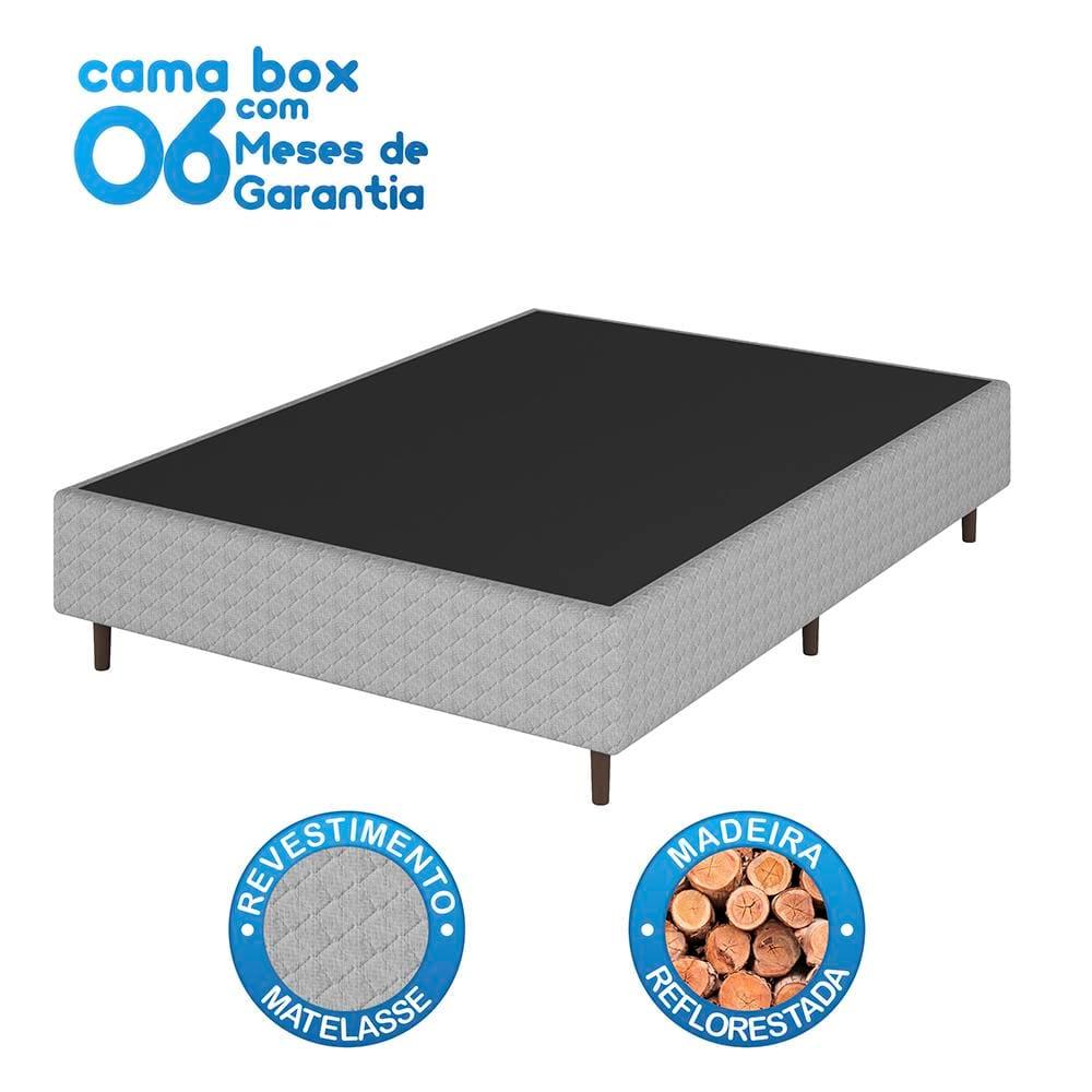 Base Cama Box Casal Umaflex Loreto A26 Cinza - 2