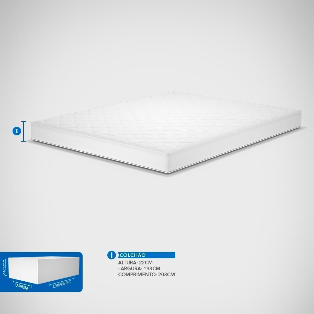 Colchão King Size Probel Guarda Costas Próintense DF Espuma D33 22x193x203cm - Bege/Marrom - 5