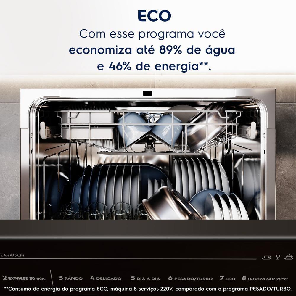 Lava-Louças Electrolux LB08E 8 Serviços Lava e Seca Branca - 5