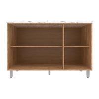 Balcão Triplo Bartira Amazonita com 3 Portas, 1 Prateleira e 120cm de largura - Damasco