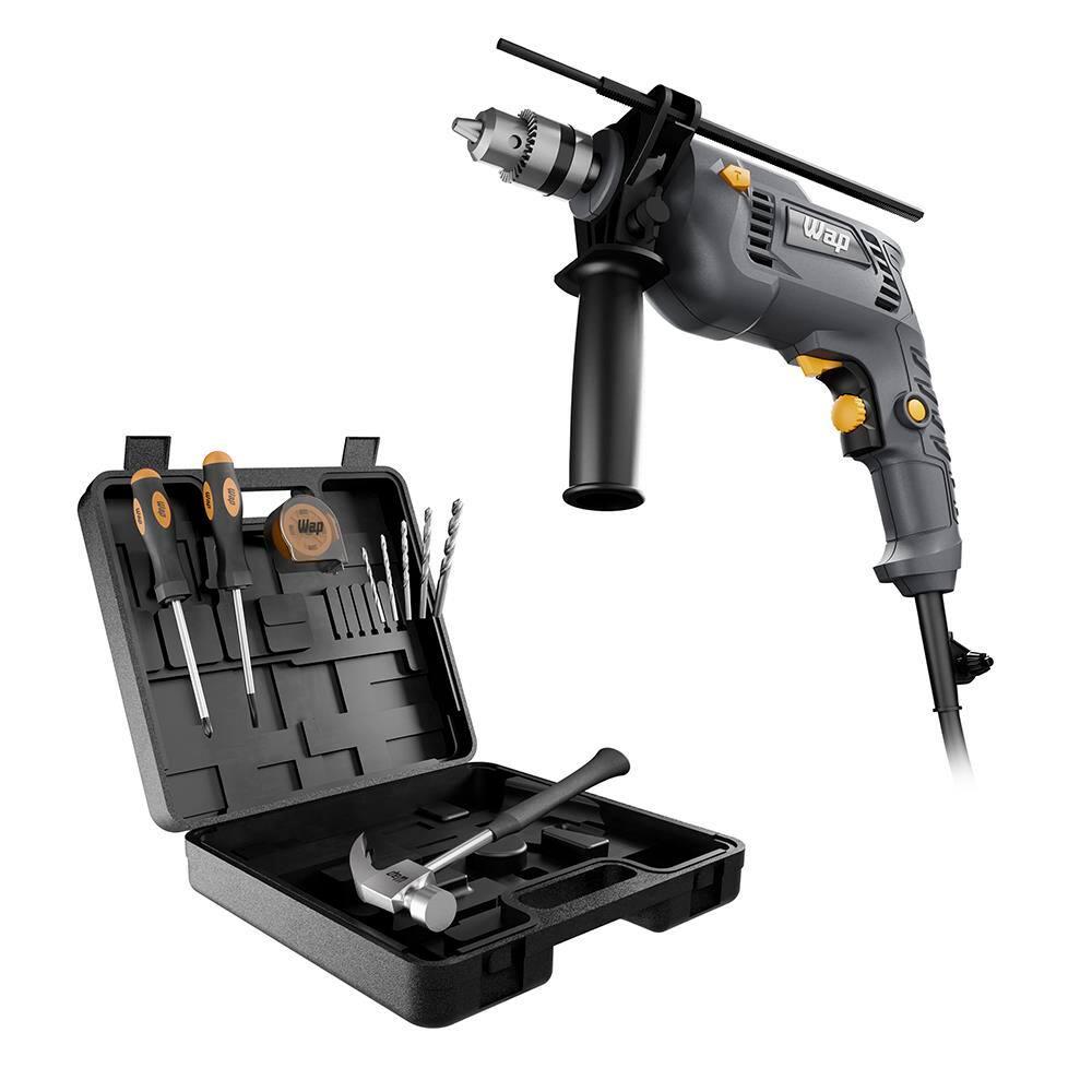 Parafusadeira e Furadeira de Impacto 3/8" (10mm) Wap 700K10 com Acessórios - 2