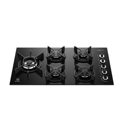Cooktop 5 Bocas Electrolux KE5GW Efficient Mesa de Vidro Grade de Aço Fosco Bivolt