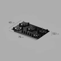 Cooktop 5 Bocas Electrolux KE5GR Efficient Mesa de Vidro Grade de Aço Fosco Bivolt - 6