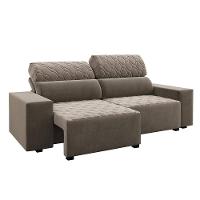 Sofá 3 Lugares Viero Venetto Retrátil Reclinável 2 Metros Veludo - 2