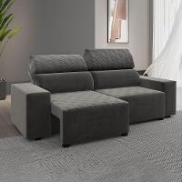 Sofá 3 Lugares Viero Venetto Retrátil Reclinável 2 Metros Veludo - 1