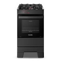 Fogão Esmaltec IDEAL Top Glass T4VAP Preto 4 Bocas com Mesa de Vidro e Acendimento Automático Forno 50L – Bivolt - 2