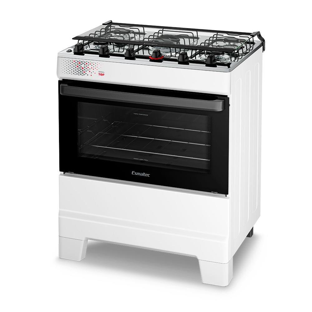 Fogão Esmaltec IDEAL Top T5IAB Branco 5 Bocas com Mesa de Inox e Acendimento Automático Forno 50L – Bivolt - 3