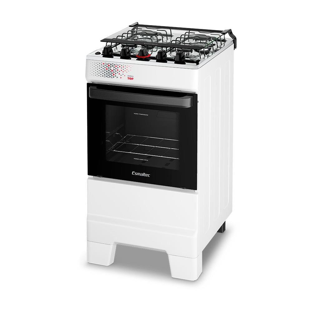 Fogão Esmaltec IDEAL Top T4IAB Branco 4 Bocas com Mesa de Inox e Acendimento Automático Forno 50L – Bivolt - 3