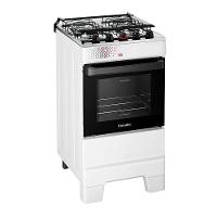 Fogão Esmaltec IDEAL Top T4IAB Branco 4 Bocas com Mesa de Inox e Acendimento Automático Forno 50L – Bivolt - 1
