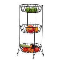 Fruteira Utimil com 3 Cestos – Preta - 1