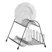 Escorredor de Louças 2 Andares Utimil em Aço Cromado - Preto - 1