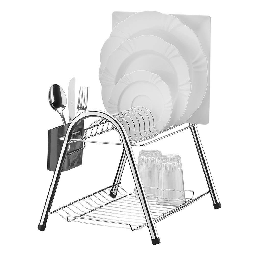 Escorredor de Louças 2 Andares Utimil com Tubo em Aço Cromado - 2