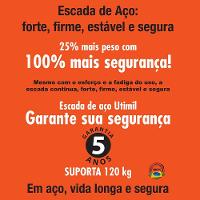 Escada Doméstica Utimil Maxiutil 5 Degraus – Branca - 4