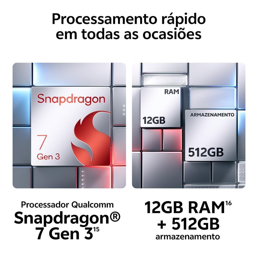 Smartphone JOVI V50 5G Vermelho Âncora 512GB, 12GB RAM, Snapdragon 7 Gen3, Tela 6.77” Amoled 120Hz, Câmera Dupla 50MP, Android 15 e IP69 - 8