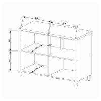 Balcão Nesher Condessa com 2 Portas e 1 Prateleira - 120cm de largura - Carvalho/Greige