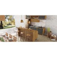 Painel de Ilha Nesher em MDF 15mm - 200cm de largura – Freijó - 8