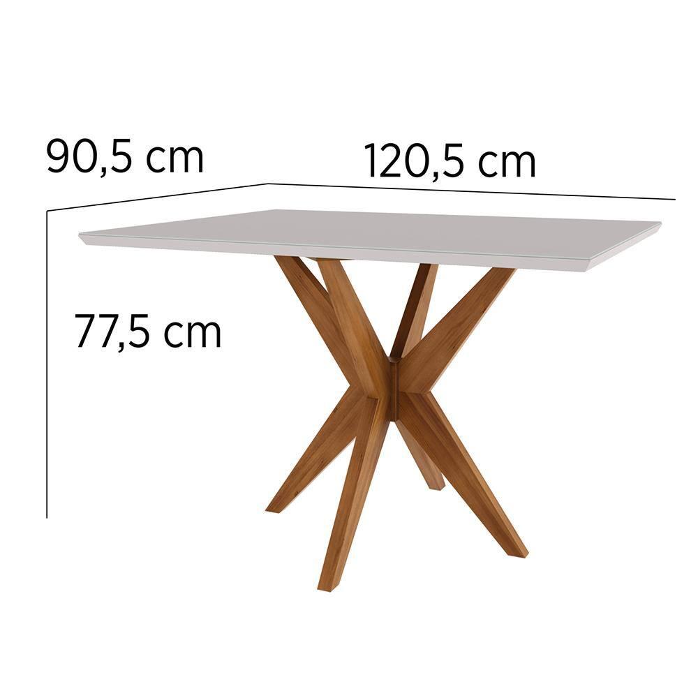 Mesa de Jantar Retangular Nesher Donna com 120 cm de Largura - 3
