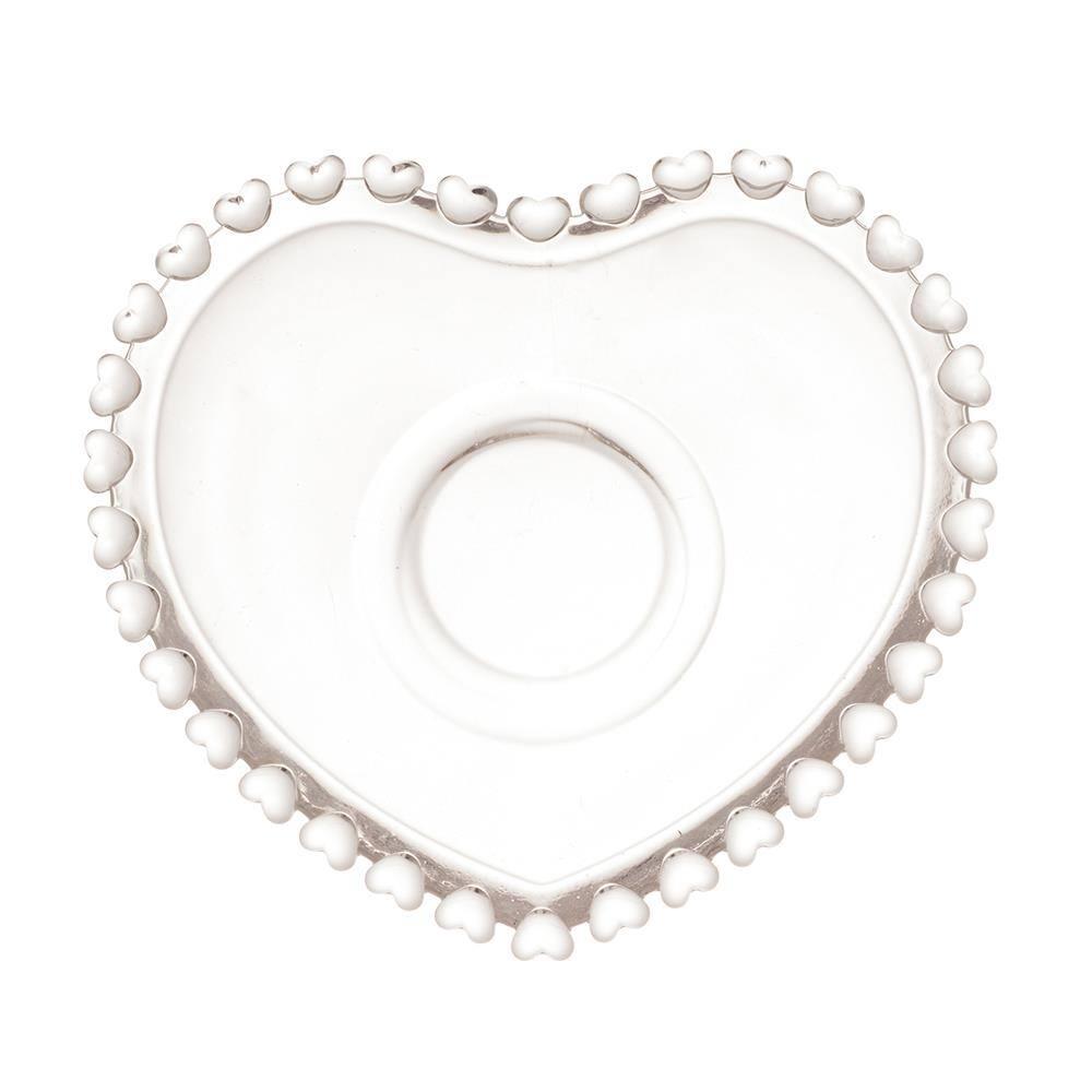 Xícara de Café com Pires Lyor Coração 80ml Cristal Design Romântico - 3