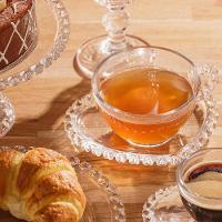 Xícara de Café com Pires Lyor Coração 80ml Cristal Design Romântico - 5