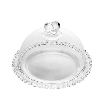 Queijeira de Cristal Lyor Coração com Tampa Decorativa 19,5cm x 13cm Design Romântico Transparente