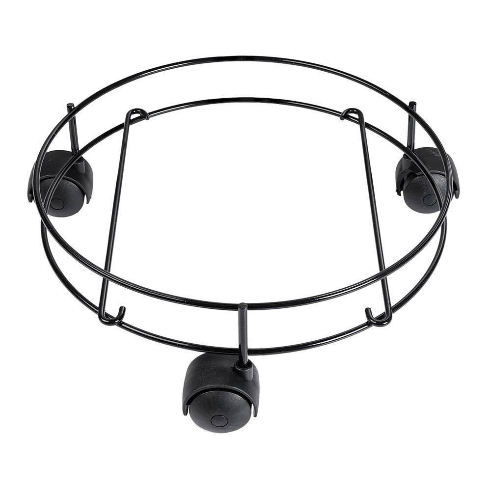 Porta Botijão de Gás Utimil Preto PR513 9x30x30cm Aço Epóxi com Rodízios Resistente e Prático - 1