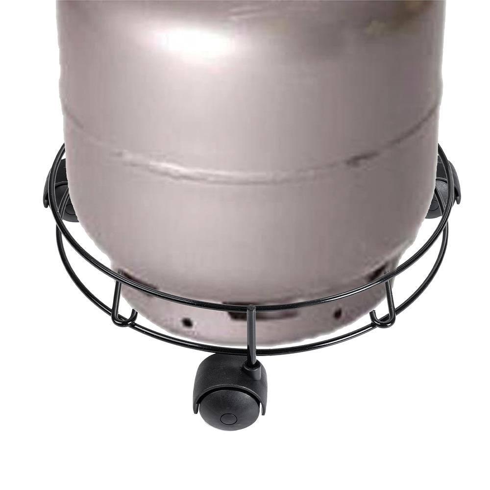 Porta Botijão de Gás Utimil Preto PR513 9x30x30cm Aço Epóxi com Rodízios Resistente e Prático - 3