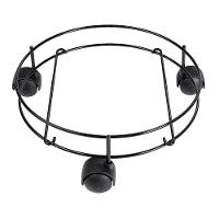 Porta Botijão de Gás Utimil Preto PR513 9x30x30cm Aço Epóxi com Rodízios Resistente e Prático - 1