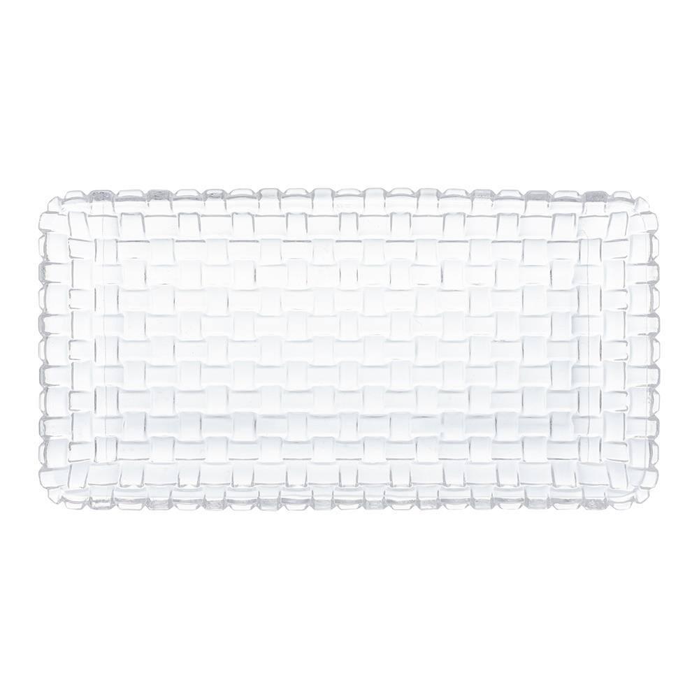 Travessa Cristal Lyor Tress 25CM X 13CM X 2cm Incolor Design Contemporâneo Versátil Leve - 4
