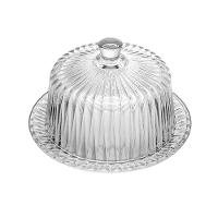 Queijeira Cristal Lyor Radial 19,5x12,5cm Tampa Elegante Transparente Resistente - 2