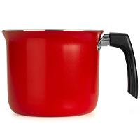 Leiteira Multiflon Essencial em Alumínio com Revestimento Interno Antiaderente e Cabo de Baquelite Vermelha – 1,2 L - 2