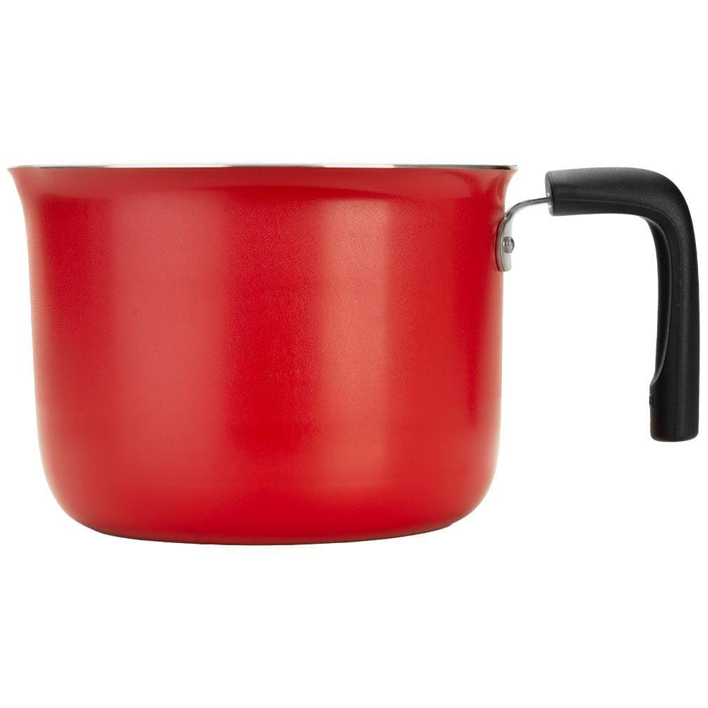 Leiteira Multiflon Páprika em Alumínio com Revestimento Antiaderente e Cabo de Baquelite Vermelha – 1,6 L - 1