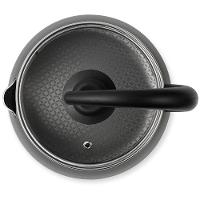 Chaleira Multiflon Gourmet em Alumínio com Revestimento Antiaderente, Tampa de Vidro com Saída de Vapor e Cabo Baquelite Grafite – 2,4 L - 3