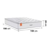 Cama Box Casal Queen Size MGA Itaflex Universal Colchão Inducol Montreal Europillow Molas Ensacadas SoftGel - 6