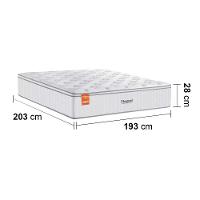 Cama Box Casal King Size MGA Itaflex Colchão Inducol Montreal, Box Bipartido e Molas Ensacadas Europillow - 6