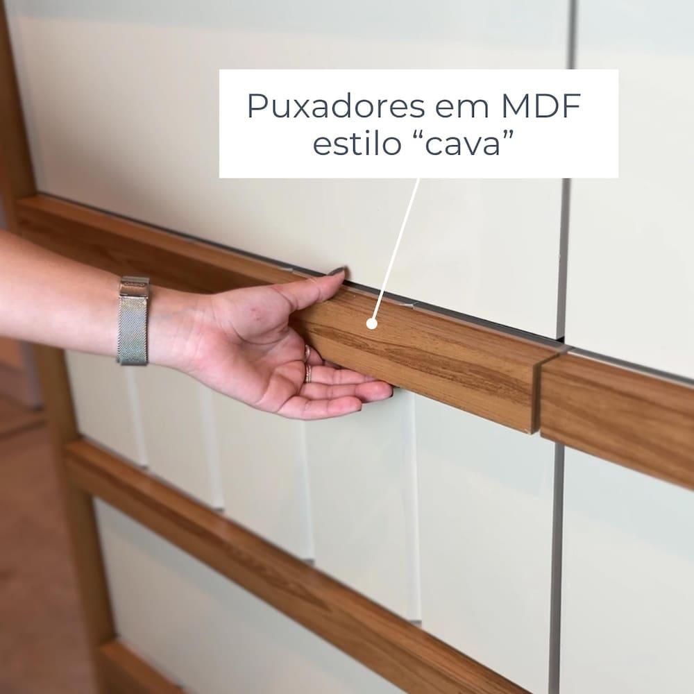 Cômoda 8 Gavetas Madetec Tarsila Corrediça Telescópica Ripado Angular Design Moderno - 15