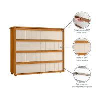 Cômoda 8 Gavetas Madetec Tarsila Corrediça Telescópica Ripado Angular Design Moderno - 3