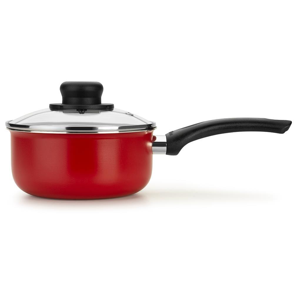 Panela Multiflon Páprika em Alumínio com Revestimento Antiaderente e Tampa de Vidro com Saída de Vapor 16 cm – Vermelha - 2